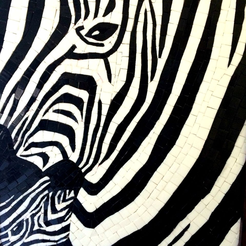 Abstract Zebras - Mosaic (24"x36")