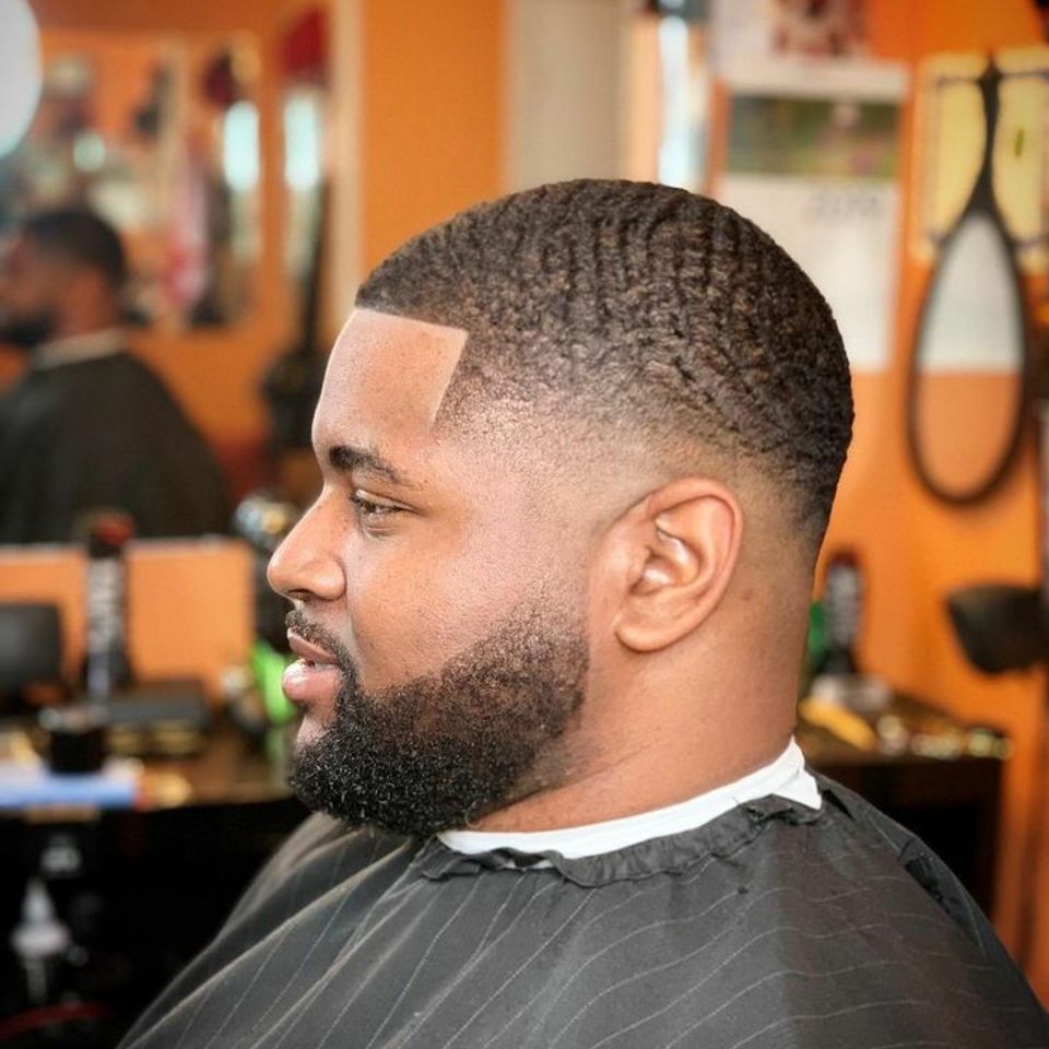 Fade haircut with beard