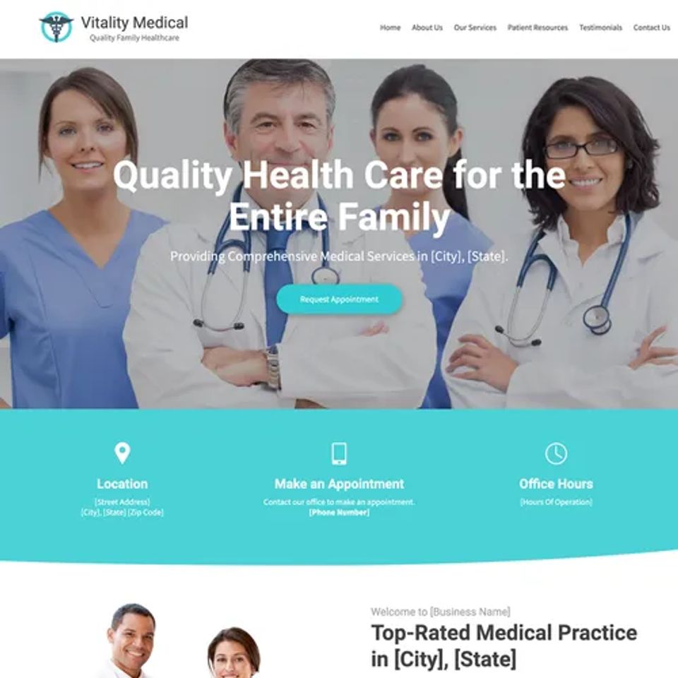 Medical clinic website design theme original