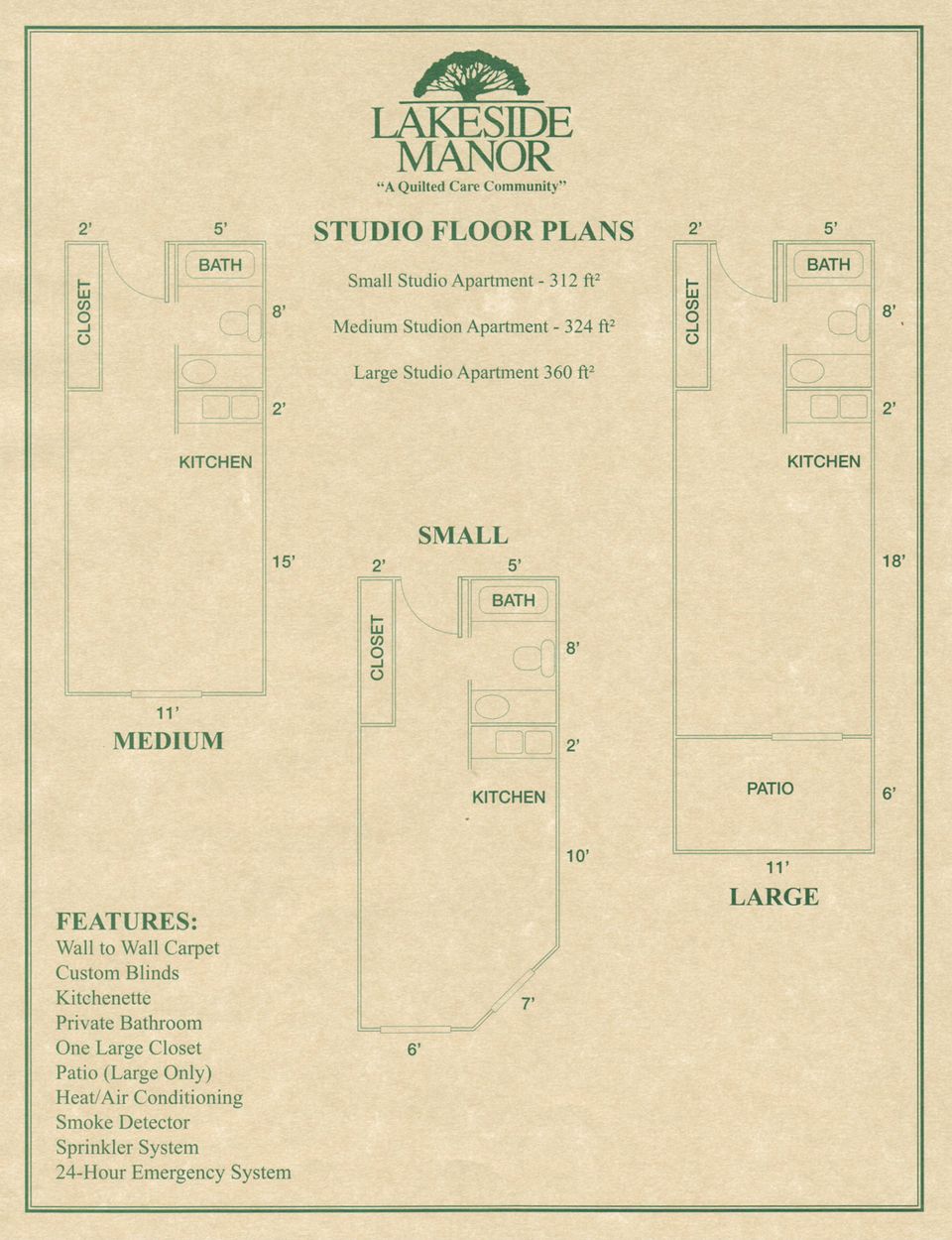 Studio floor plans