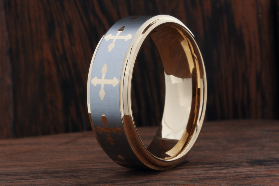 Goldcelticcrossring