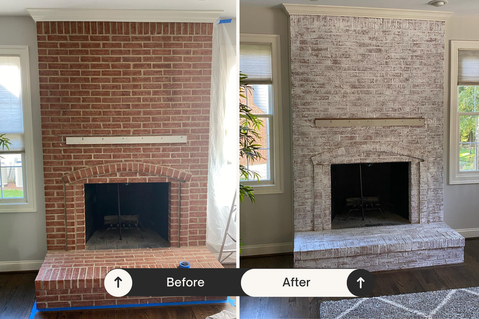 Brick wall limewash