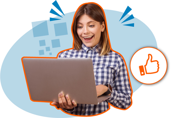 Awf agent holding laptop