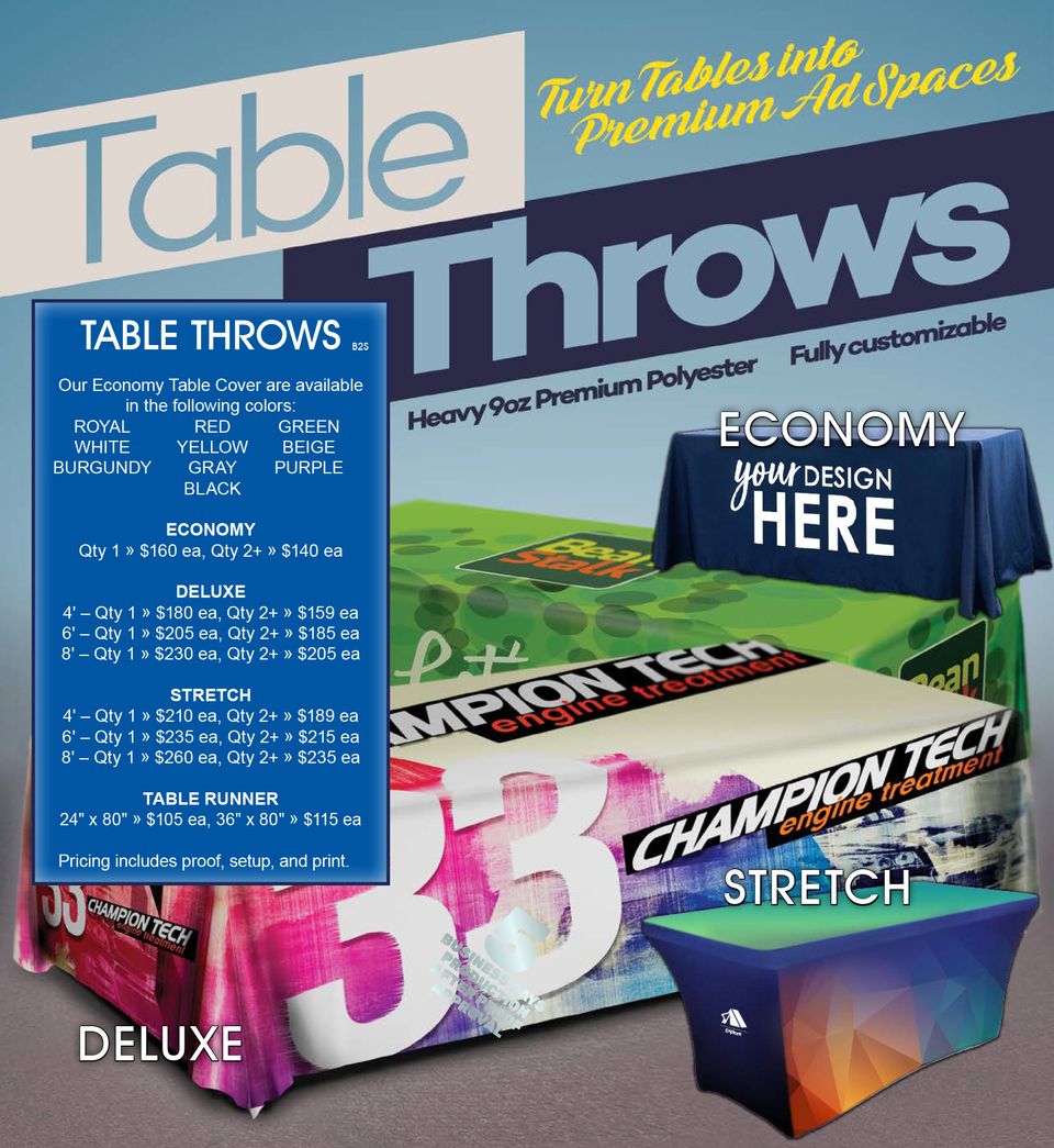 Table throws