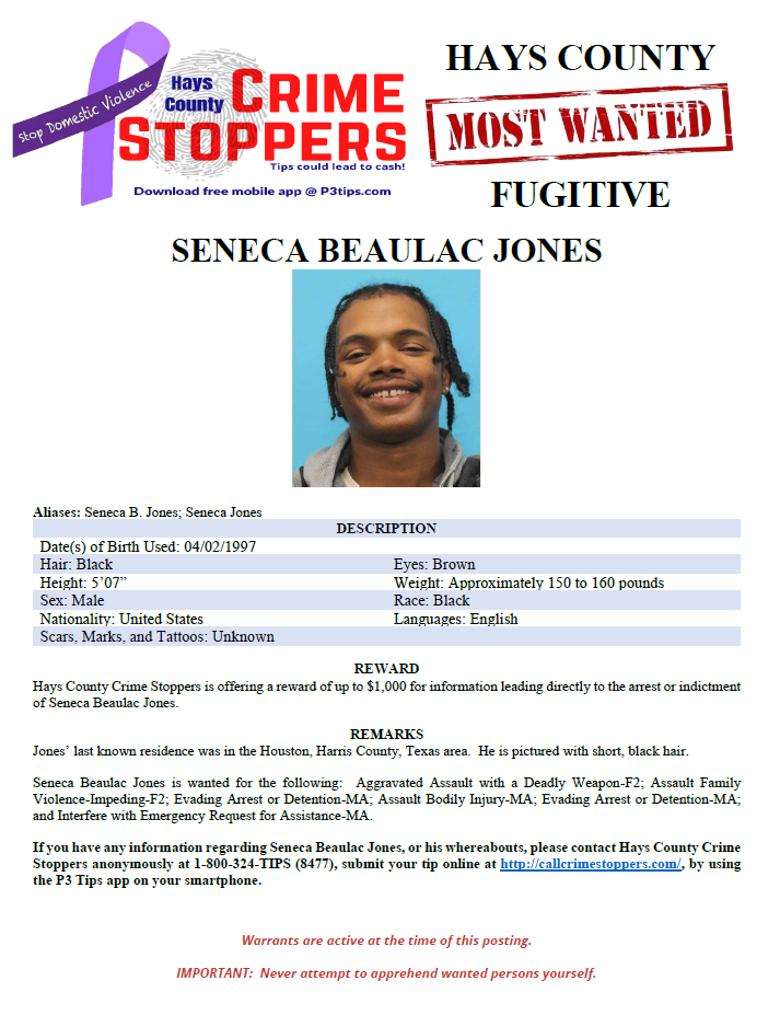 Jones most wanted poster