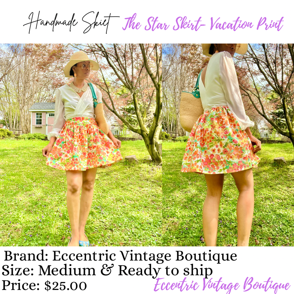 The star skirt  vacation print