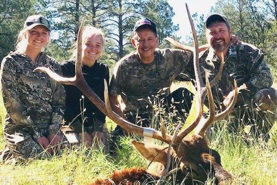 Darrick armstrong of grace camo and lace with his nm archery bull 2021