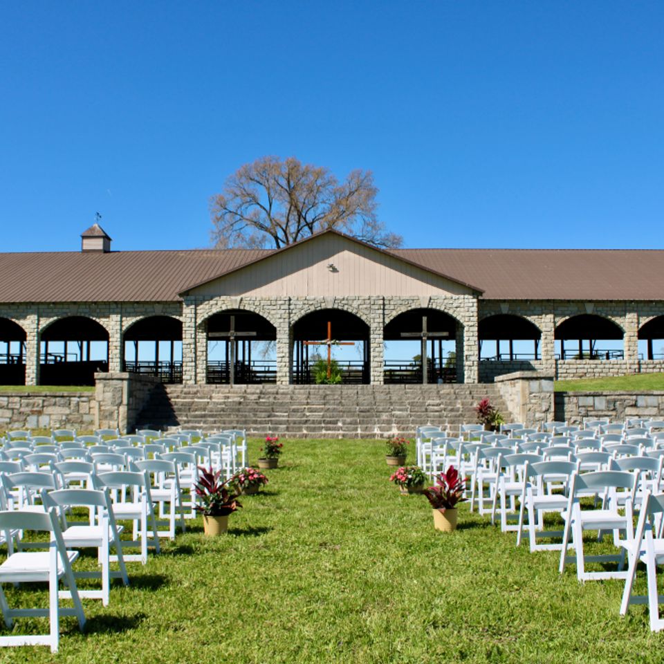 Outdoor wedding ceremony