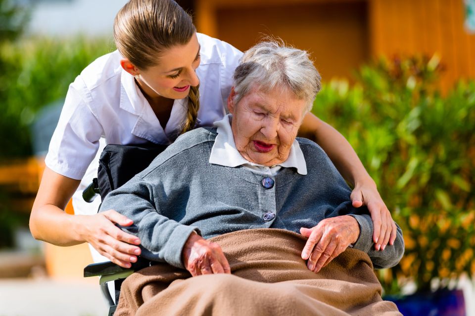 A graphic showcasing the features of a professional website for home health agencies.