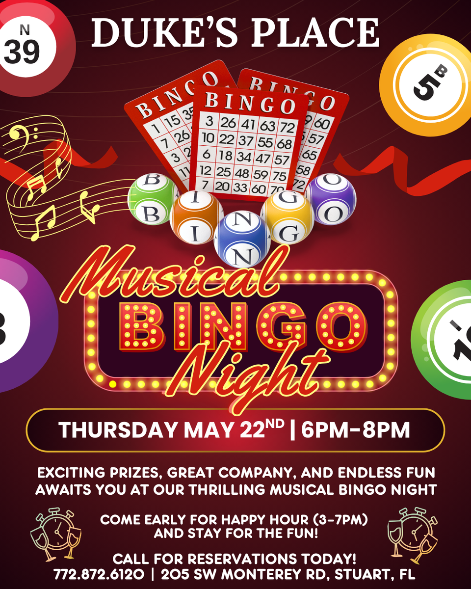 Dukes bingo night instagram post