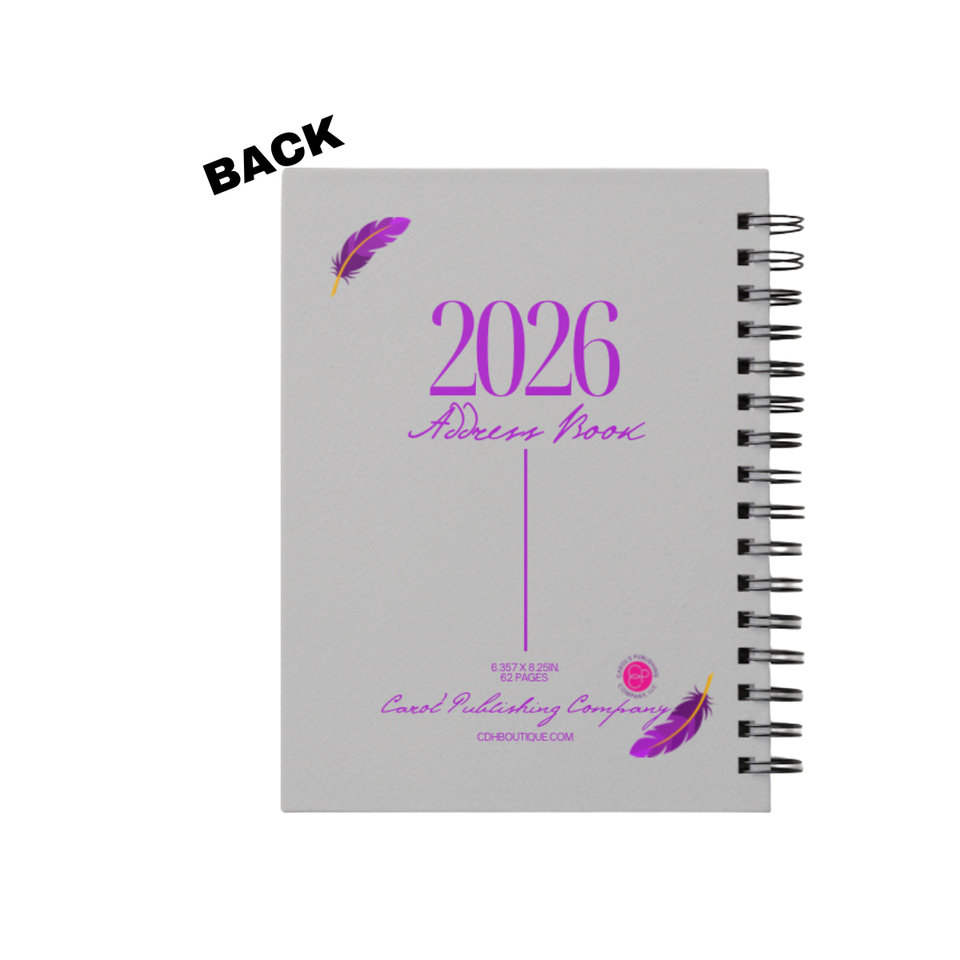Examples 2026 addresses book planner 4