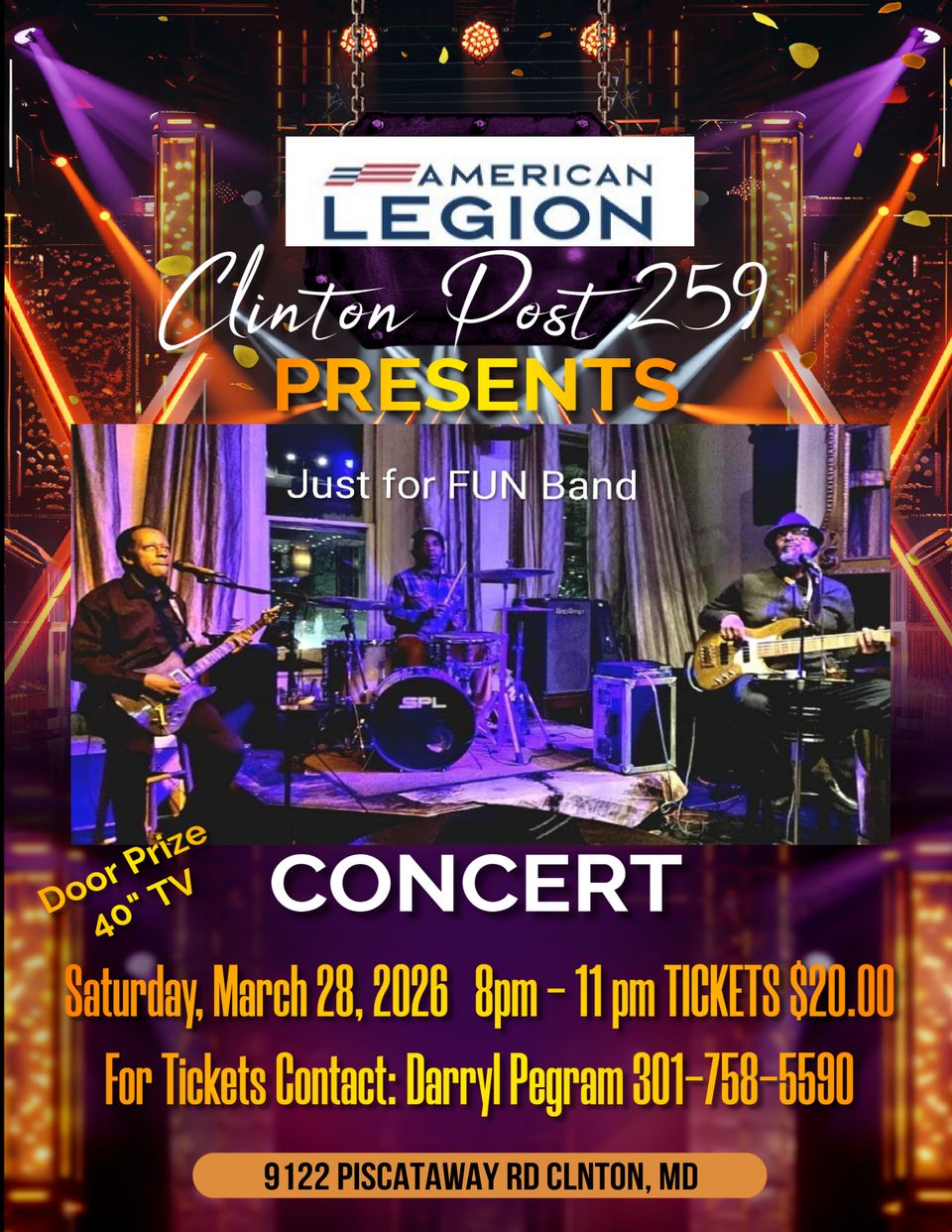 Just for fun band flyer 3 28 26