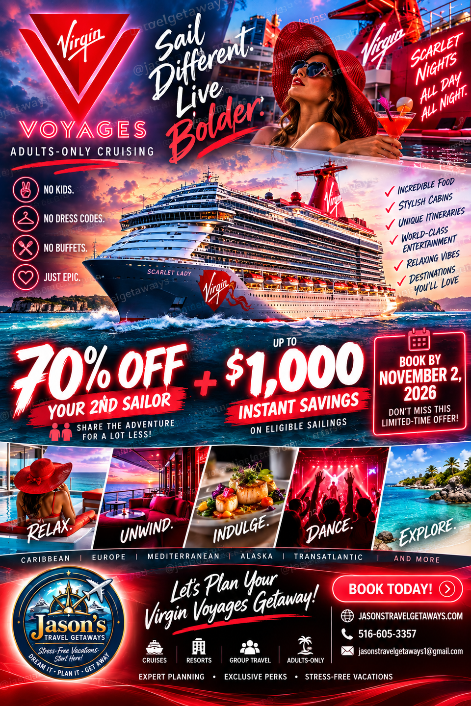 Sail bolder  virgin voyages getaway
