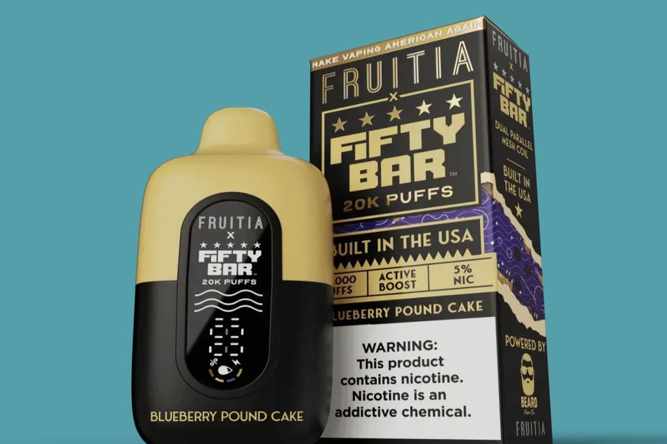 Fifty Bar Fruitia Blueberry Pound Cake Disposable Vape
