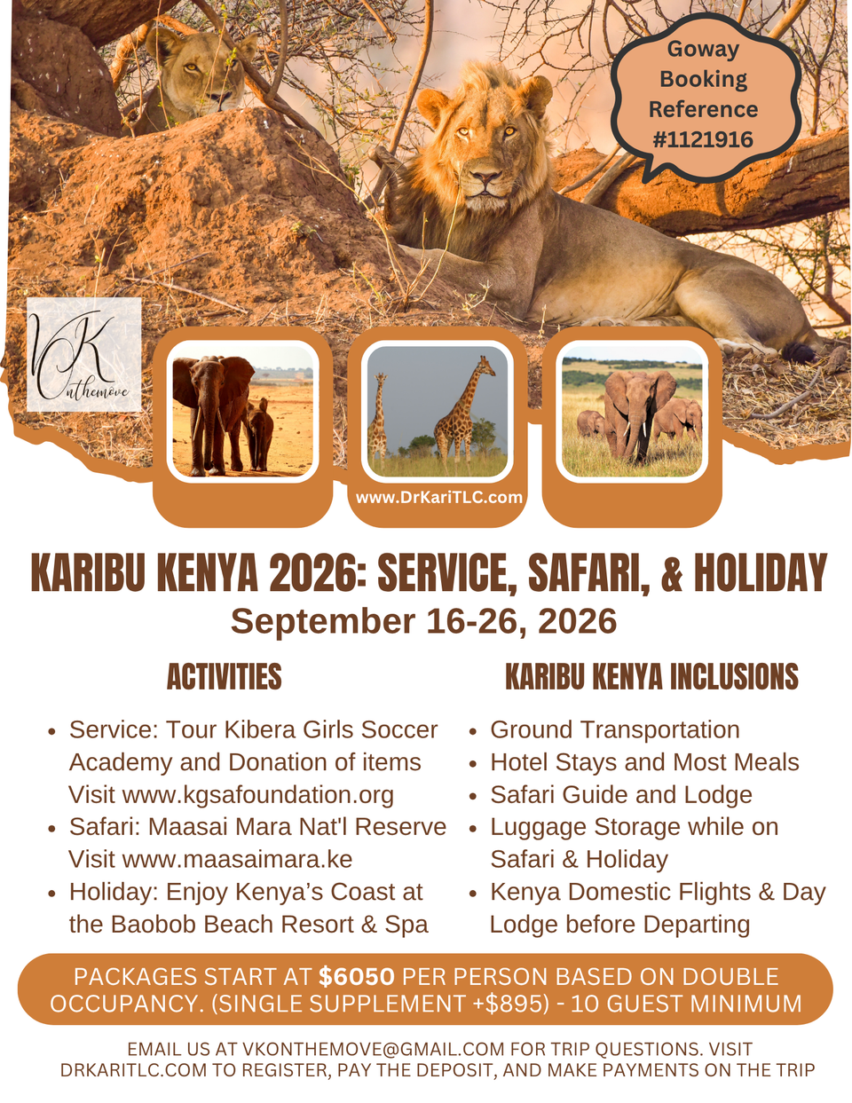 White and orange minimalist travel agency promotion with facilities flyer