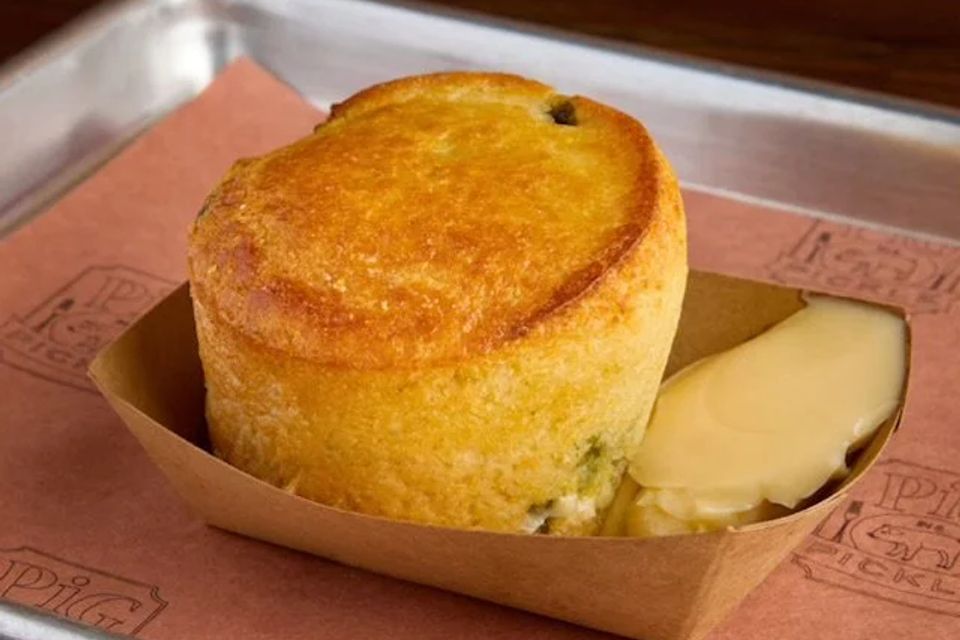Pig in a Pickle's amazing cornbread with honey butter 