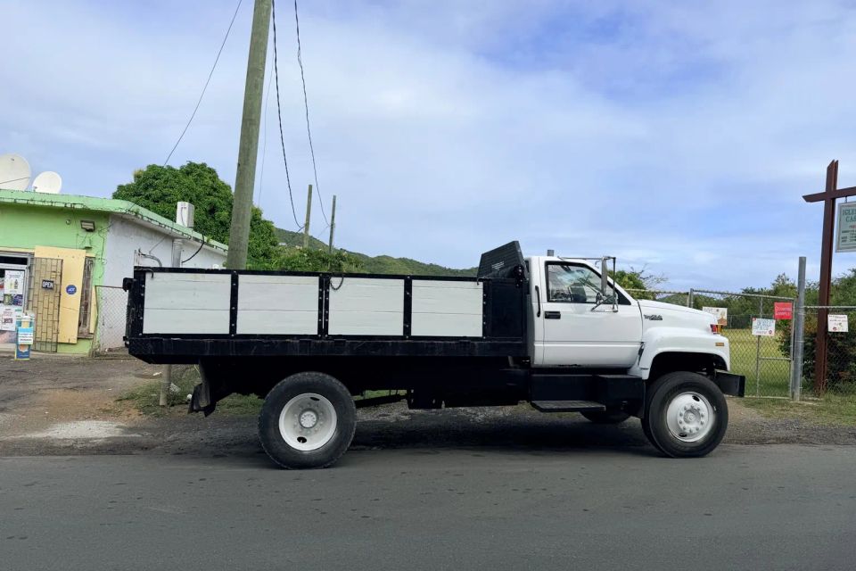 Flatbed truck used for transporting equipment