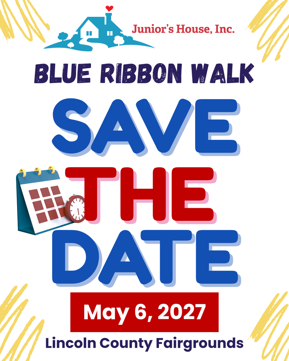 Blue & pink cartoony save the date instagram post