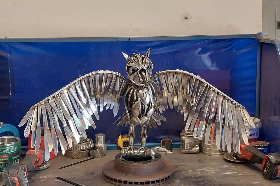 Owl metal art