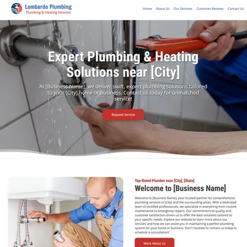 Plumber website design theme original