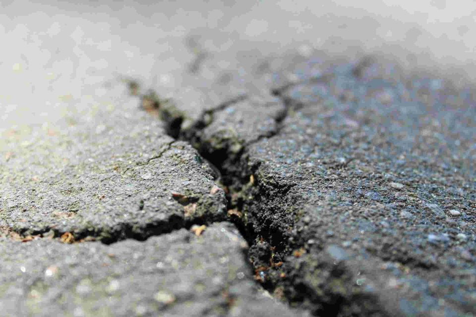 Cracked road