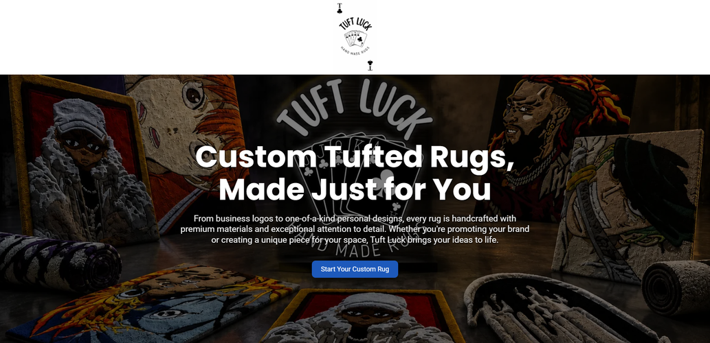 Tuft Luck website designed by Pixeloft Creative