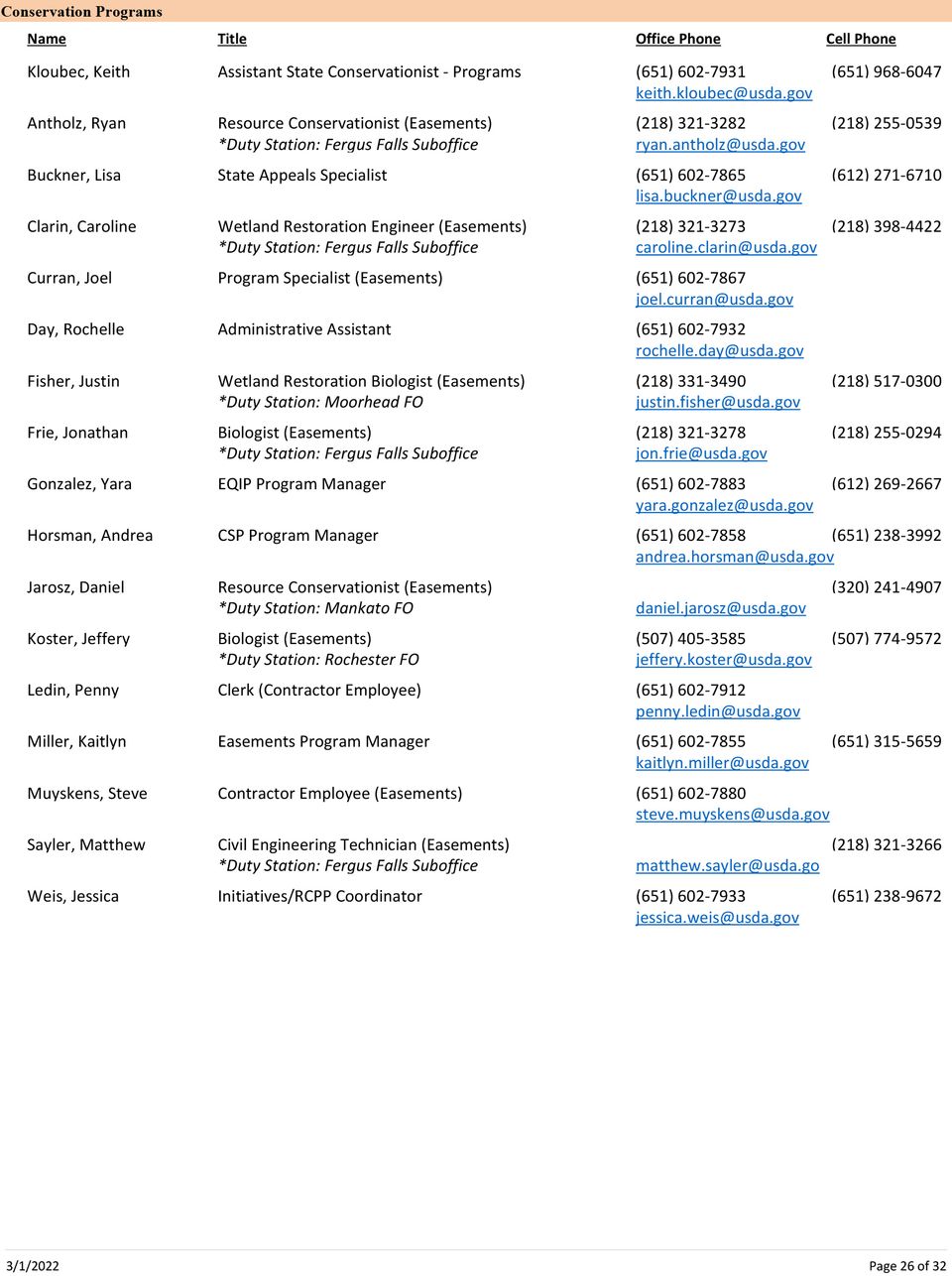Mn directory by office 26