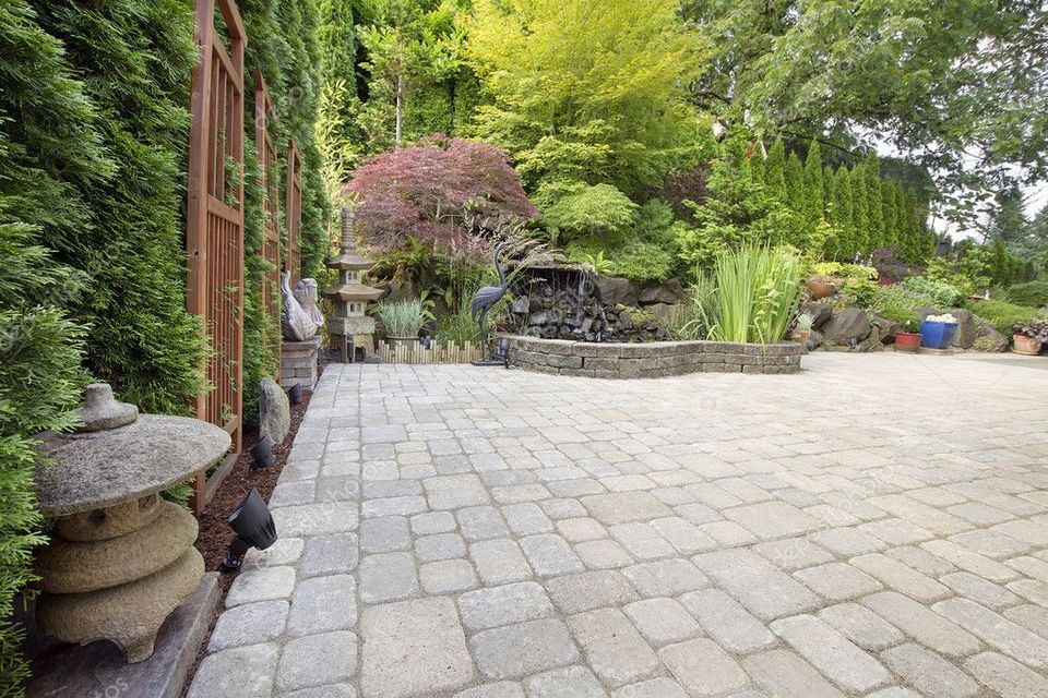 Depositphotos 11682502 stock photo backyard asian inspired paver patio