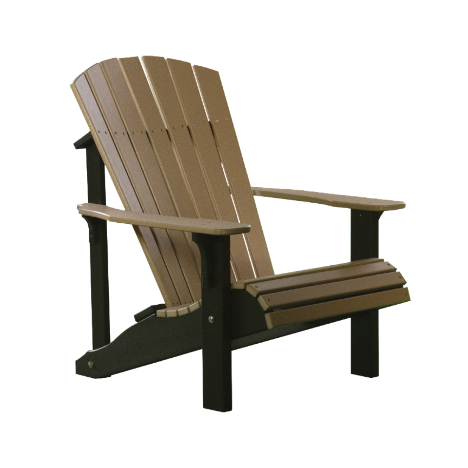 10 hlf deluxe adirondack chair   weatherwood