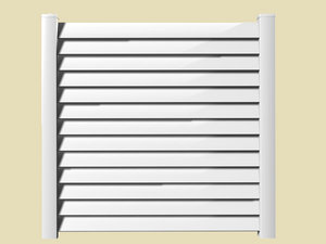 Horizontal semi privacy fence in Meridian Idaho