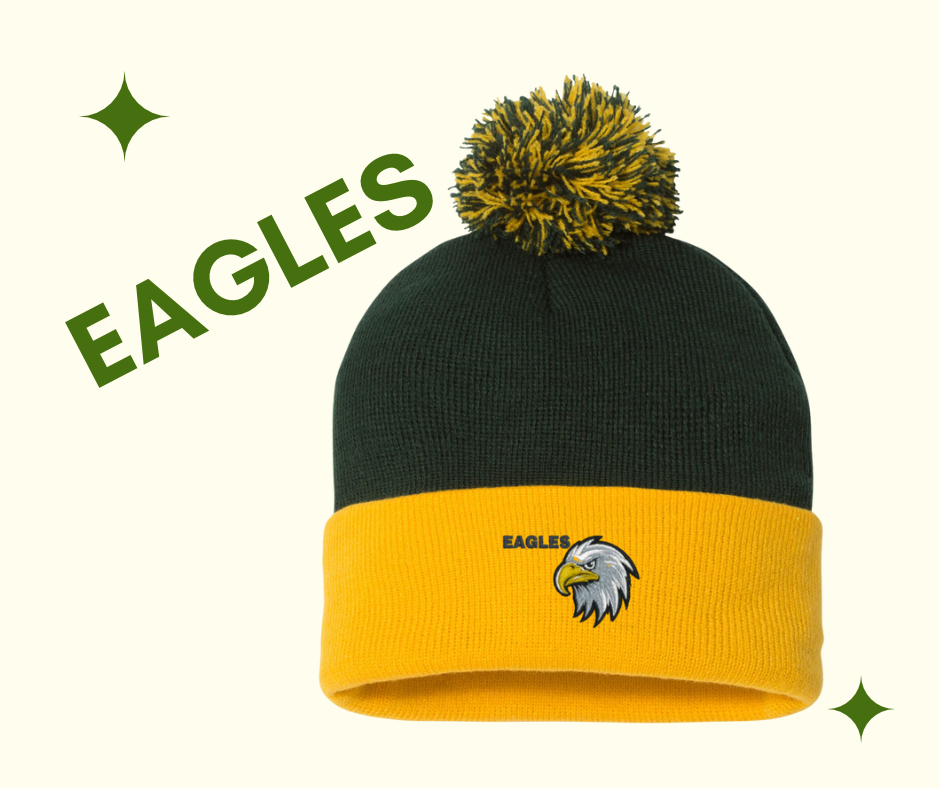Eagles chiefs pom pom beanies   1