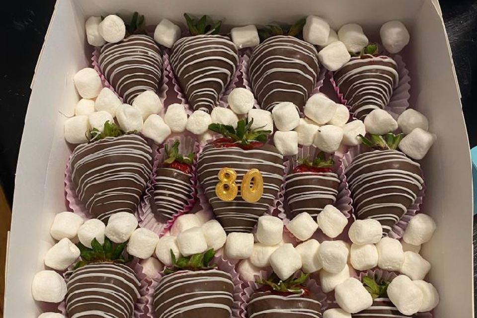 80 birthday strawberries