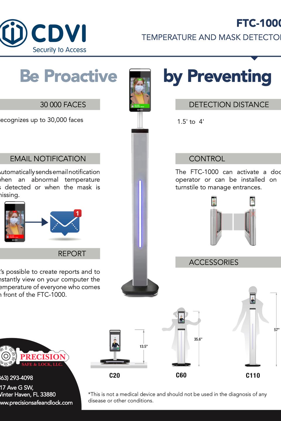 Precision safe and lock ftc 1000 flyer 2