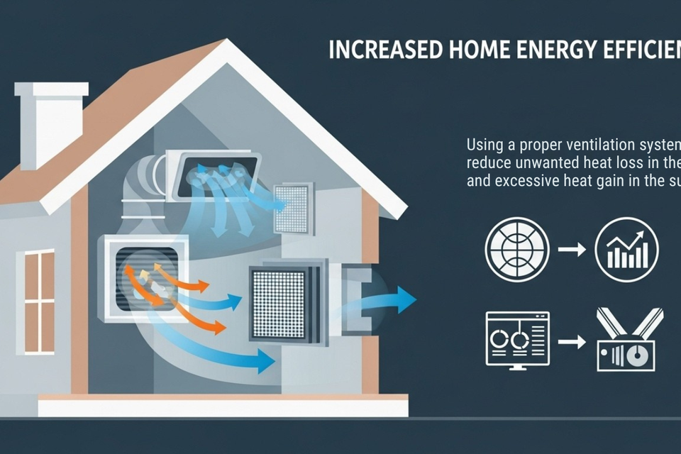 By using proper ventilation system reduce yeat heatios ant heatg loss and heat gain