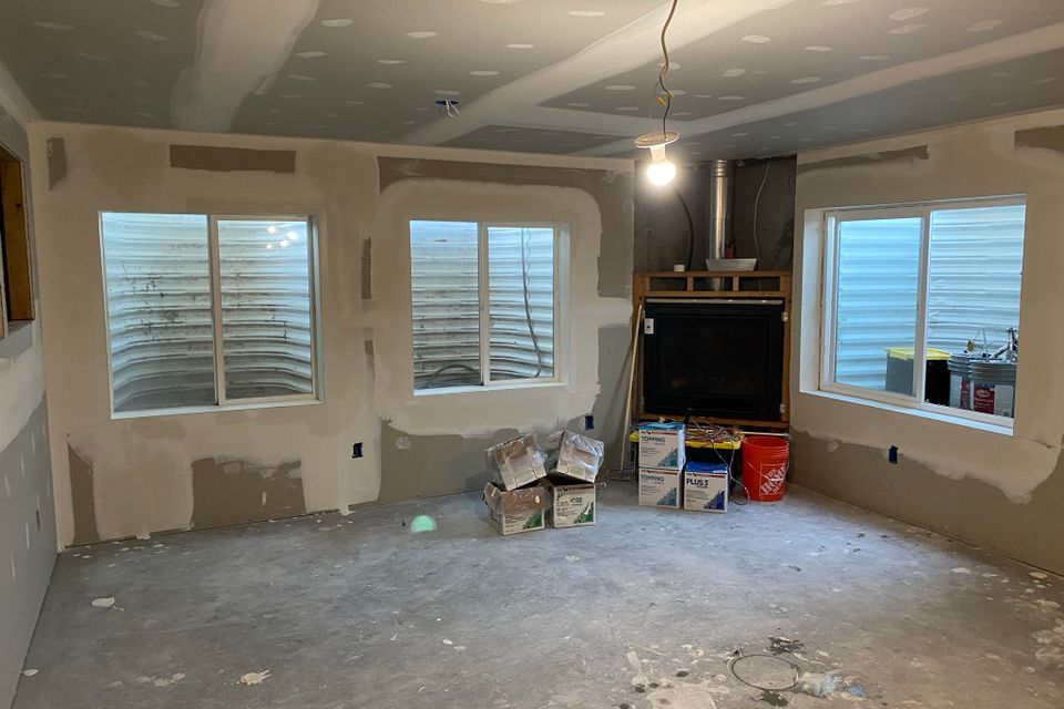 Sheetrocked basement