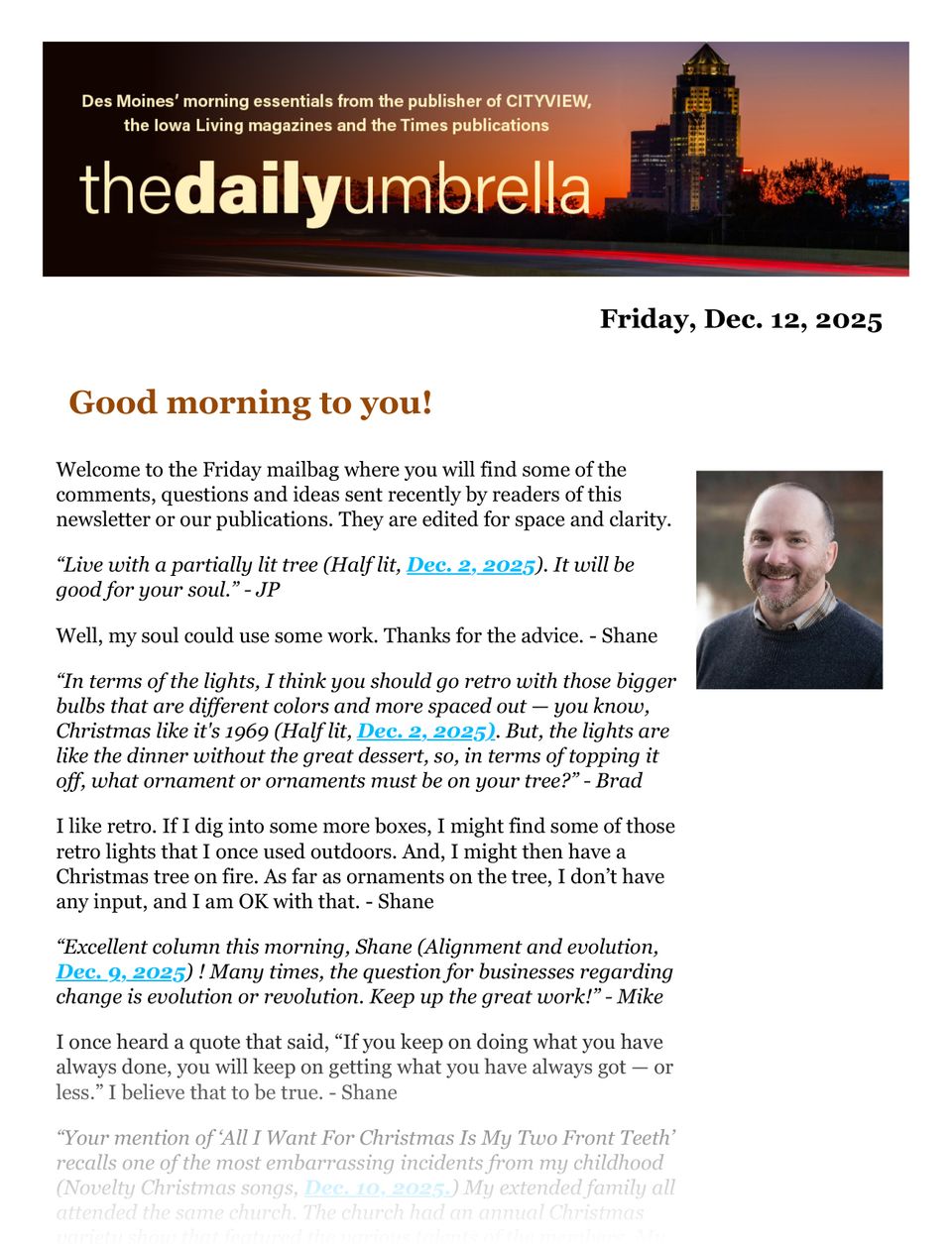 Daily umbrella dec.12  dm woman charged with animal torture after dog found dead in suitcase  holiday dining deals  what did the wise men say after they offered up their gifts of gold and frankincense  1