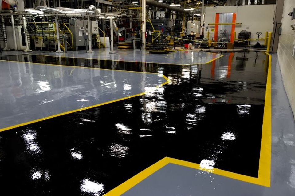 Here is an example of our Commercial Floor Staining Services.