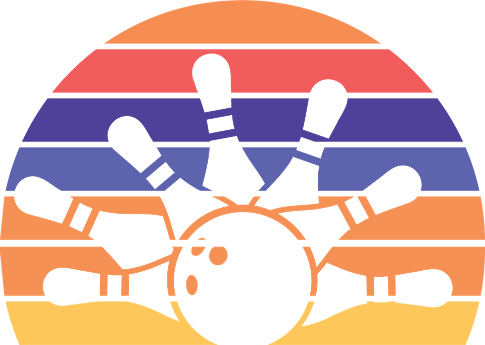 Bowling   retro sunset graphics 20