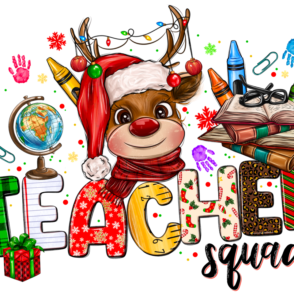 School   christmas teacher squad