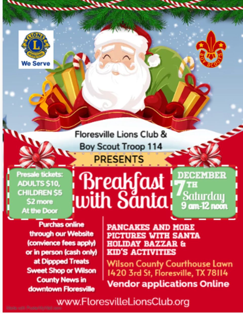 Breakfast with santa 2024 flyer 2