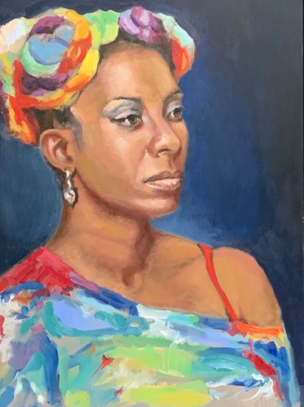 Moore devianne a rose 12 x 146 oil on panel