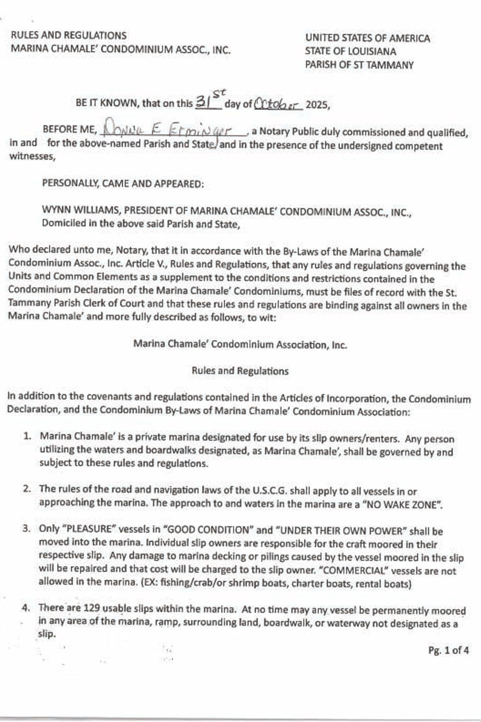 2025 rules and regs  pg 1