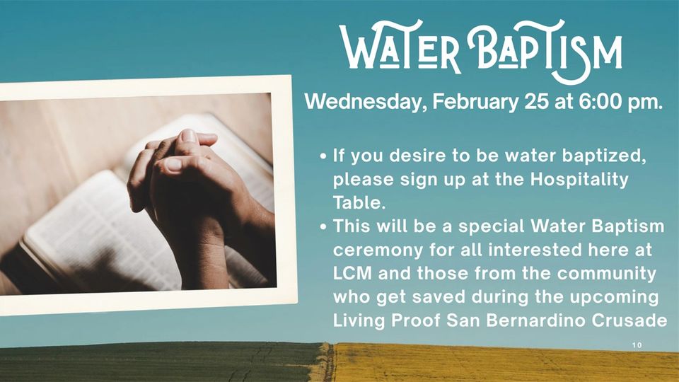 Water baptism flyer