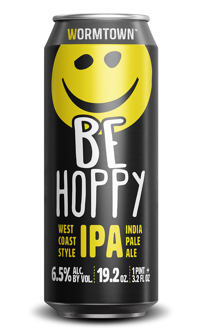 Wormtown brewery beer be hoppy ipa 19oz