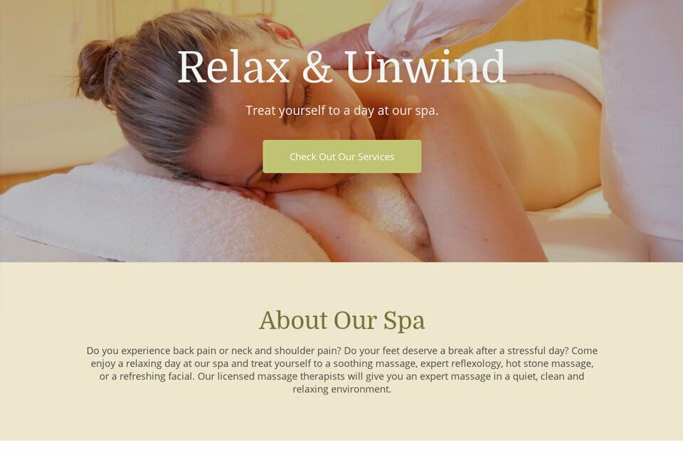 Spa website template original
