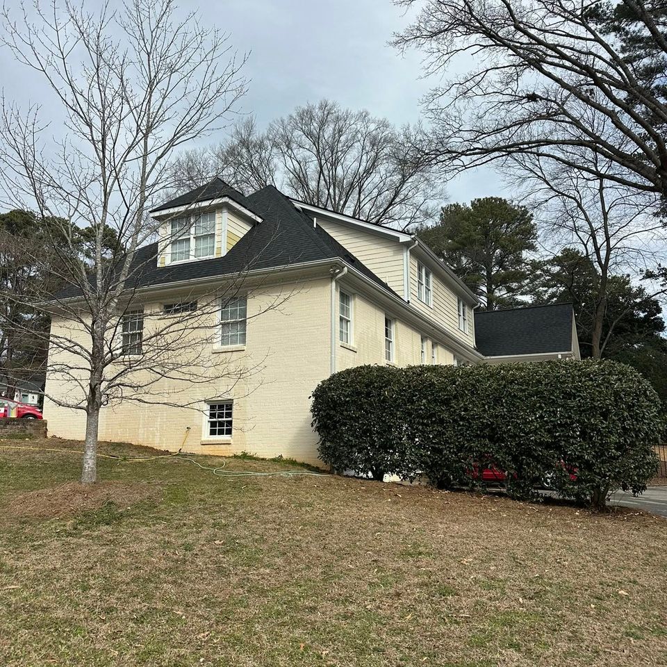 Before side brick house