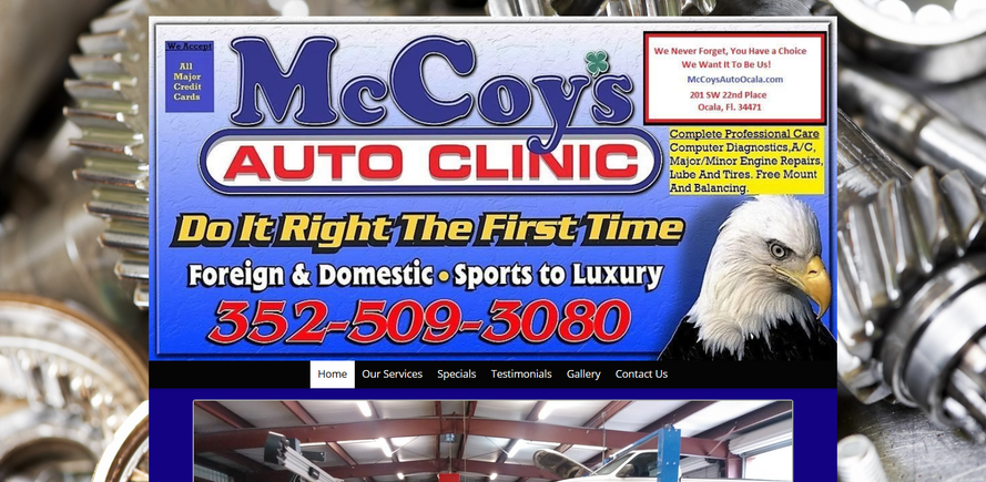 Mccoy's auto clinic header