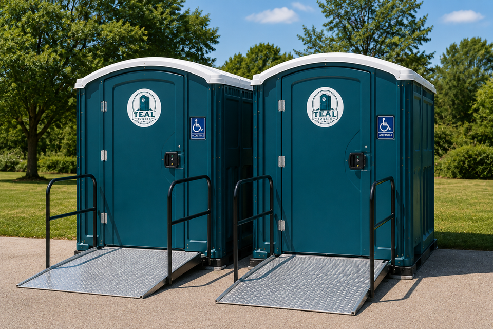 Accessible restrooms in a park setting