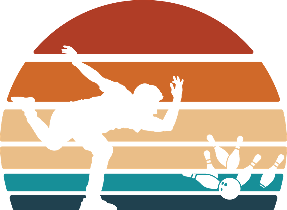 Bowling   retro sunset graphics 07