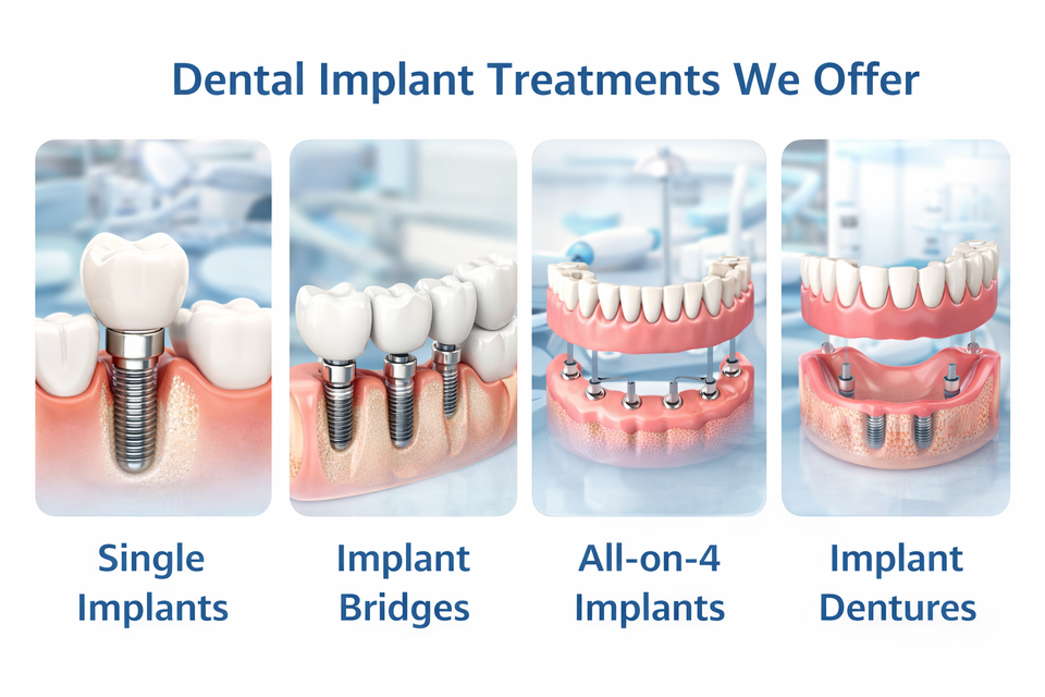 Dental implant treatments we offer